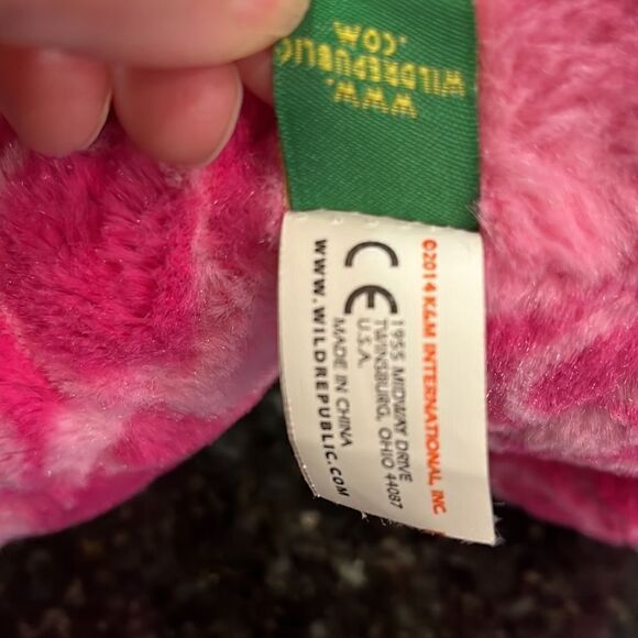 Wild Republic Pink Hippo Plush 12 Inch Big Sweet Eyes Sparkle Colorful 2… - Picture 8 of 9